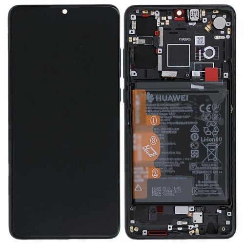 Zwart scherm voor Huawei P30 met Batterij - Originele kwaliteit