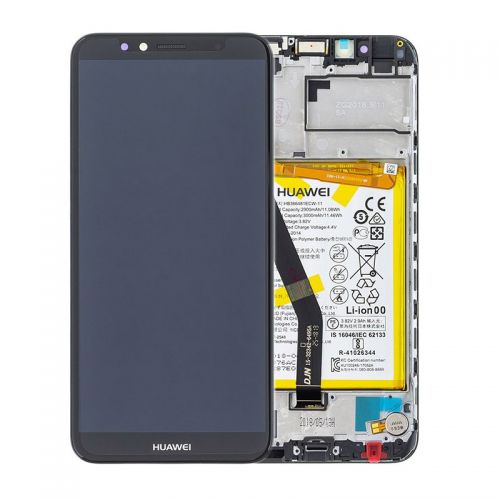 Zwart scherm voor Huawei Y6 2018 met Batterij - Originele kwaliteit