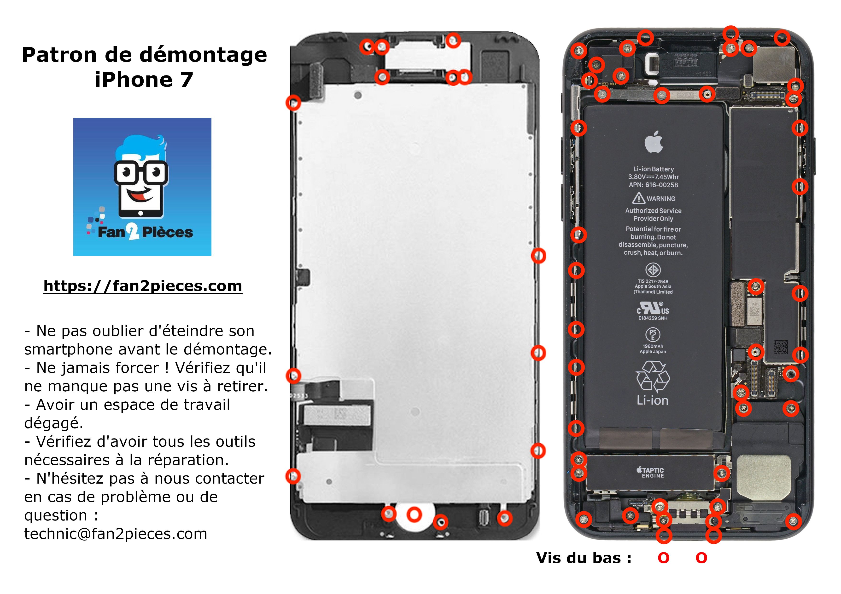 Free Downloadable Disassembly Pattern For Iphone 7 Plus