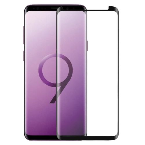 Samsung Galaxy S9 Plus - Zwart curved Tempered glass screenprotector 9H 3D