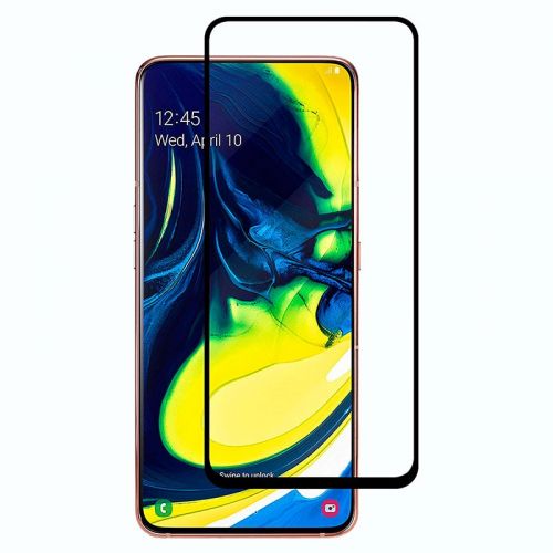 Samsung A80 - Curved tempered glass 9H 5D Black