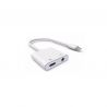 Lightning adapter to charging (lightning) and audio (Jack 3,5mm)