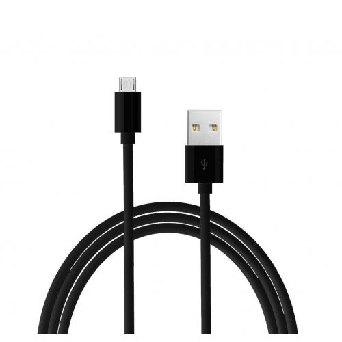 Cable micro USB noir pour recharger et synchroniser