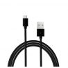 Black micro USB cable to charge and synchronize