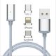 3-in-1 magnetic cable, micro USB, lightning and USB-C