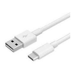 White micro USB cable to charge and synchronize